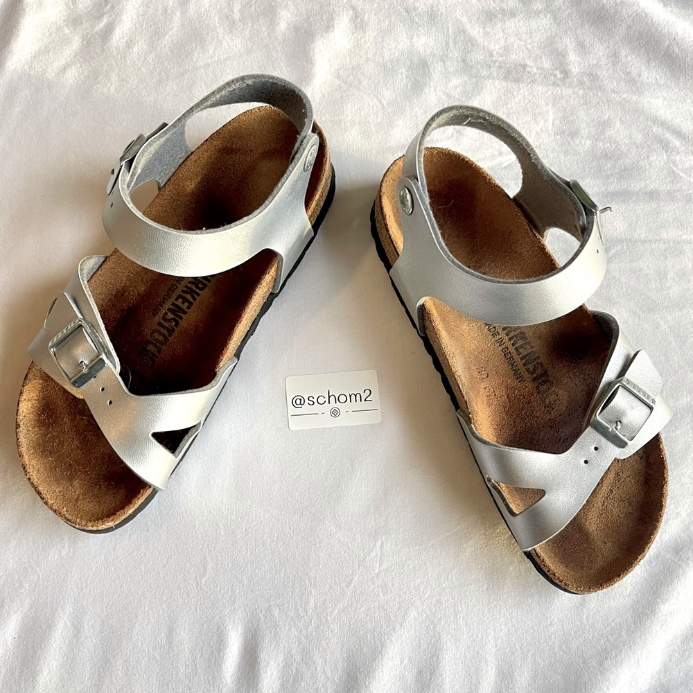 Birkenstock sandal Silver women 5.5 36 EU Rio anklestrap